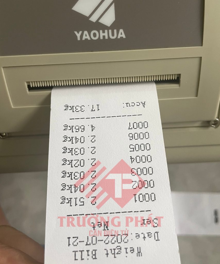 phiếu in của đầu cân XK3190-A9P