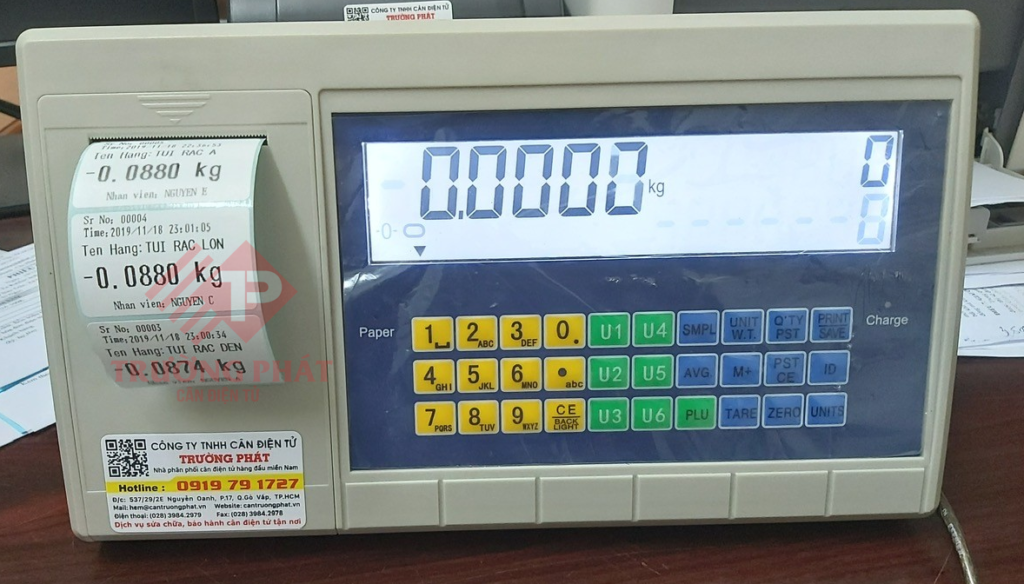 Đầu cân in tem dán-lưu dữ liệu cân
