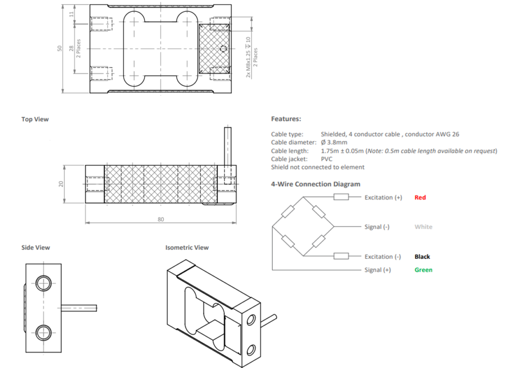 Kich thước Loadcell-ZEMIC-L6H5 4kg